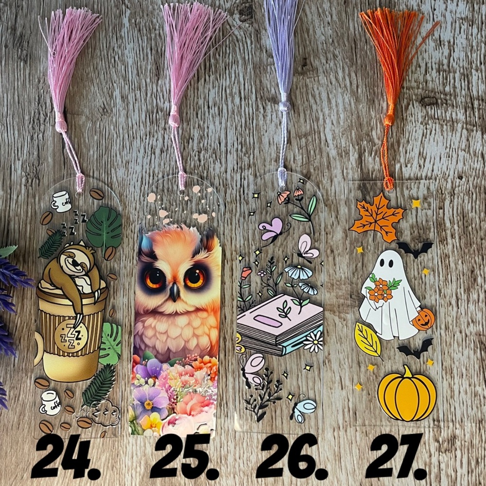 Bookmark Sloth Owl Handcrafted Artisan Acrylic Journal Gifts Read Book